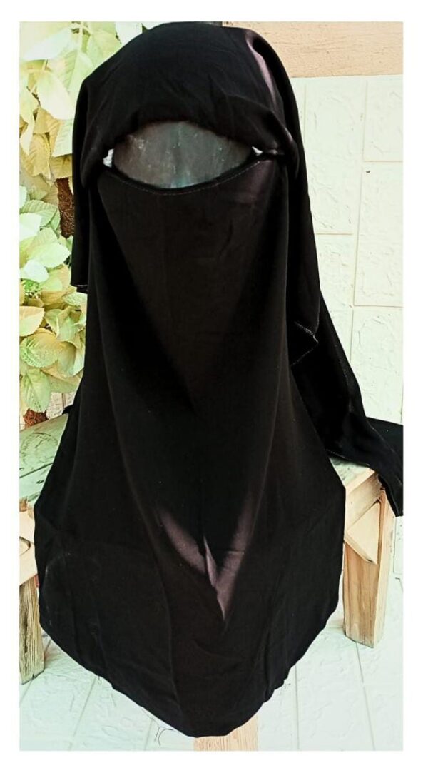 Triple Layer Niqab (Black)