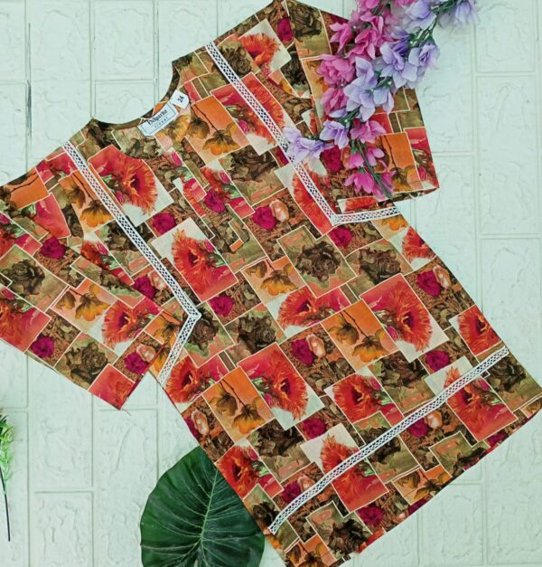 Mustard Flower -Girls Pure lawn Kurties (4 months till 12 yrs )