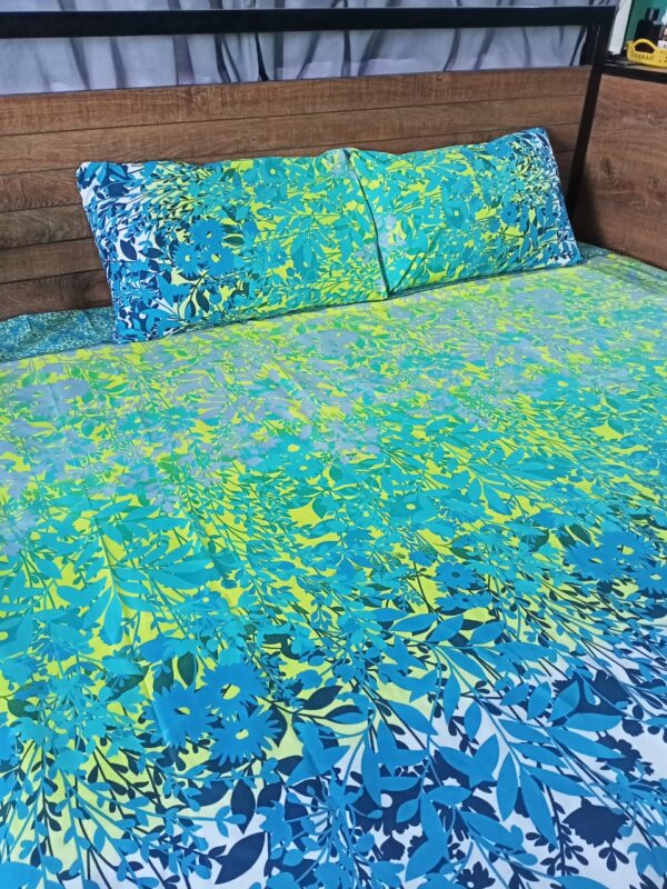 Green & Yellow Bedsheet - Image 2